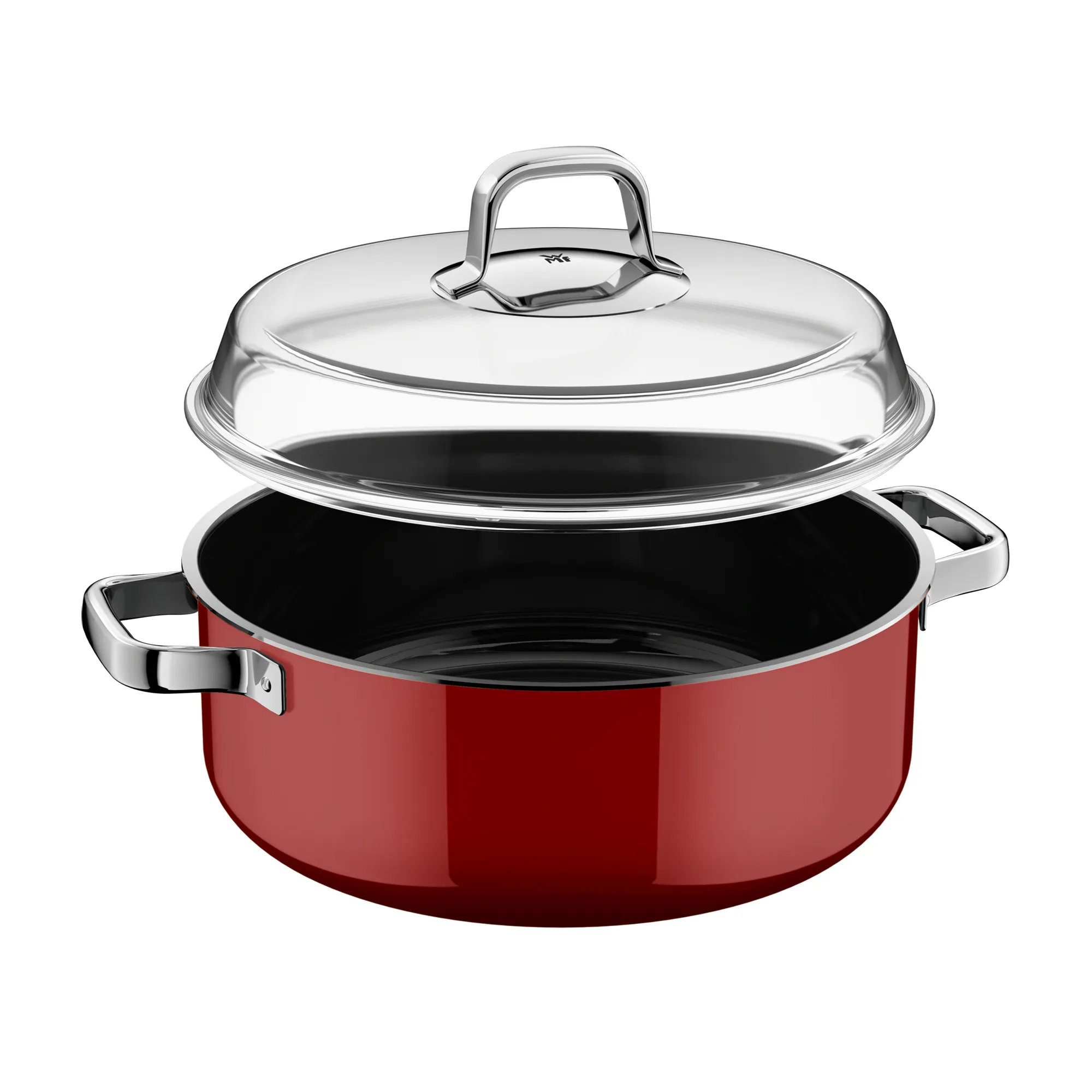 Fusiontec Mineral Pro, Round Roaster With Lid, 28 cm, Passion Red