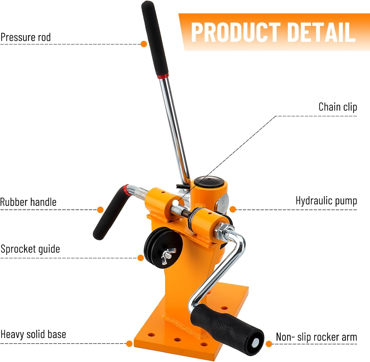 2-in-1 Chainsaw Chain Breaker and Spinner, Manual Chain Breaker and Rivet Spinner, Benchtop Chainsaw Chain Repair Tool with 3 Quenching Drill Bits, 3 Anvils, and 2 Hex Wrenches