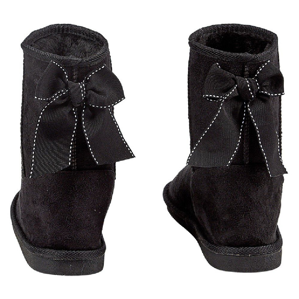 Botte pour enfant fourrée avec un noeud noir brodé à l'arrière T34/35
