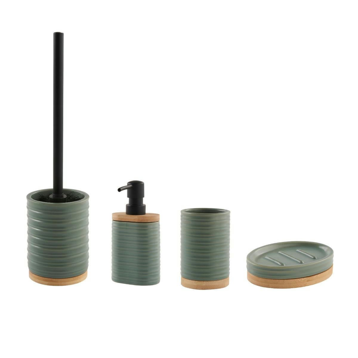 LILY - Set de salle de bain 4 pièces en céramique blanc