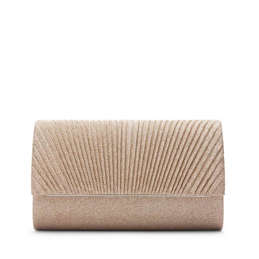 Manfield Goudkleurige clutch met glitters