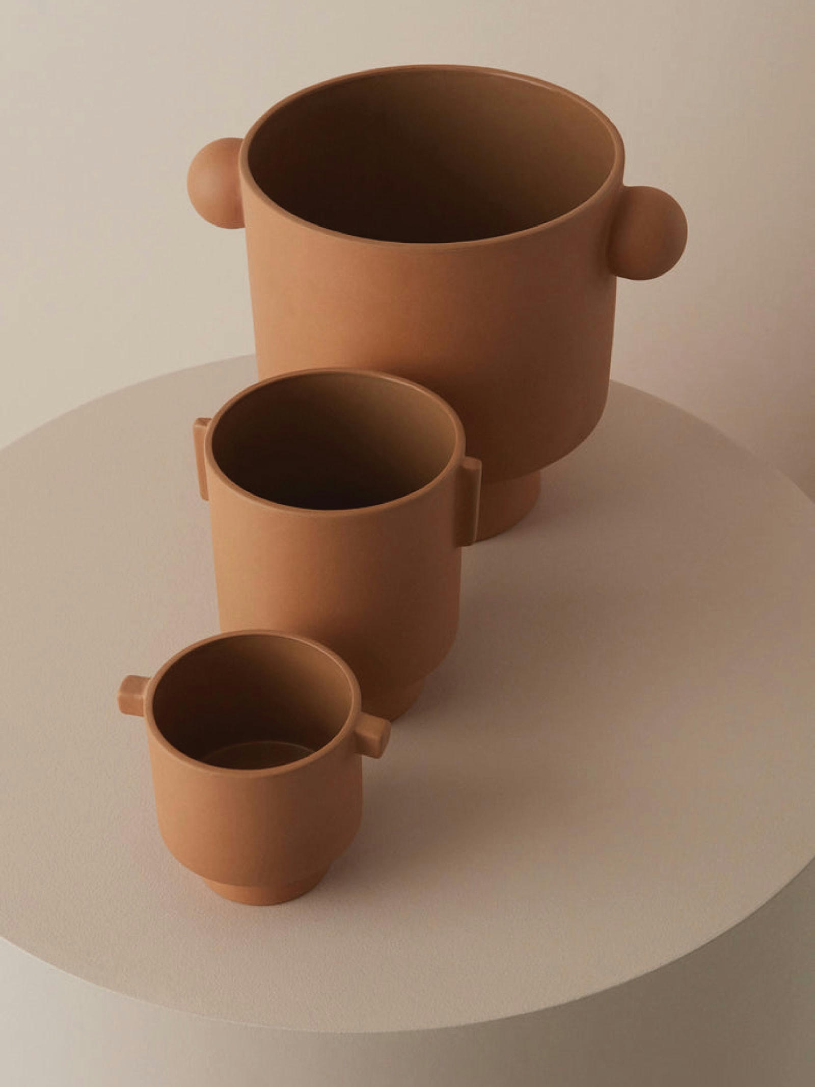 INKA - Pot rouge en grès Ø10,5xH10,5cm