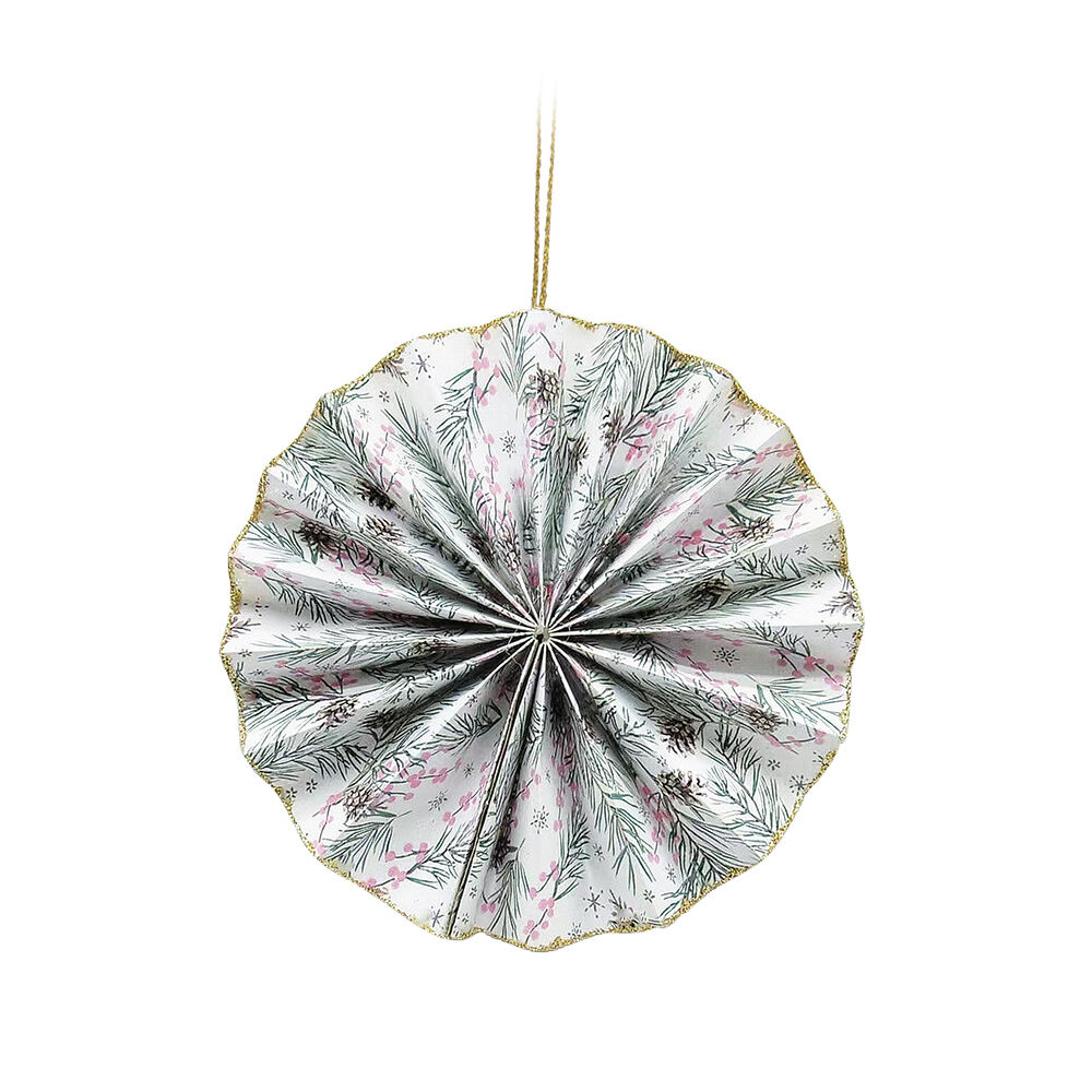 Suspension rosace 3D en papier multicolore Ø10cm