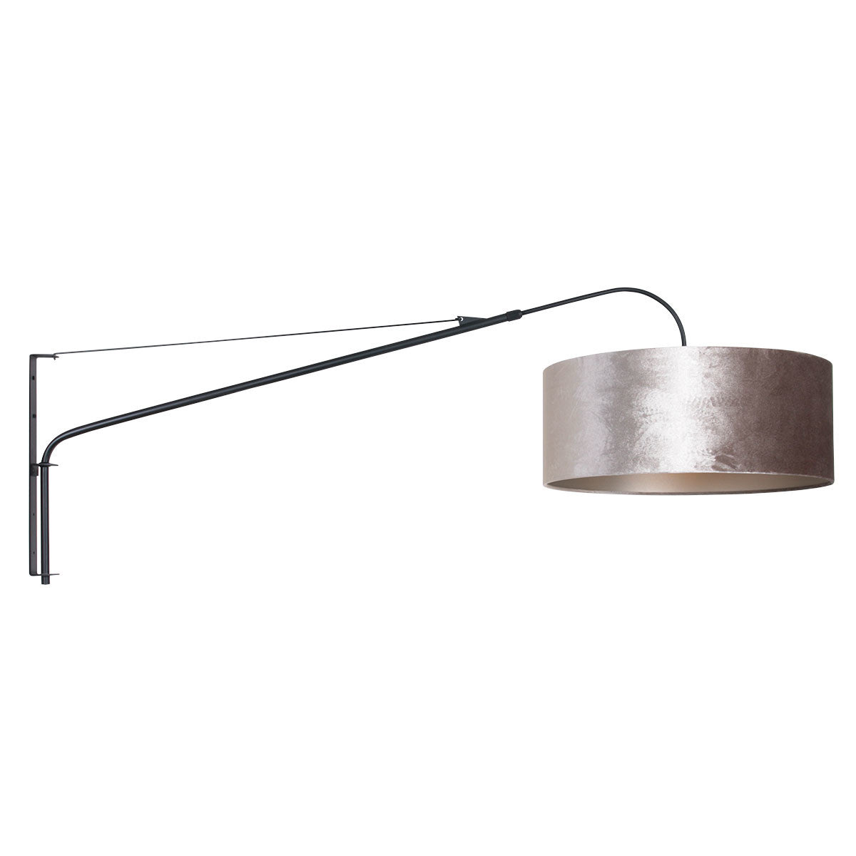Steinhauer wandlamp elegant - 1 lichts - 145x 56 cm - zwart zilver