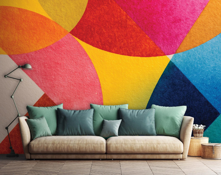 Fototapeta Art Deco Kolorowy Na Flizelinie Do Sypialni Salonu 250x175
