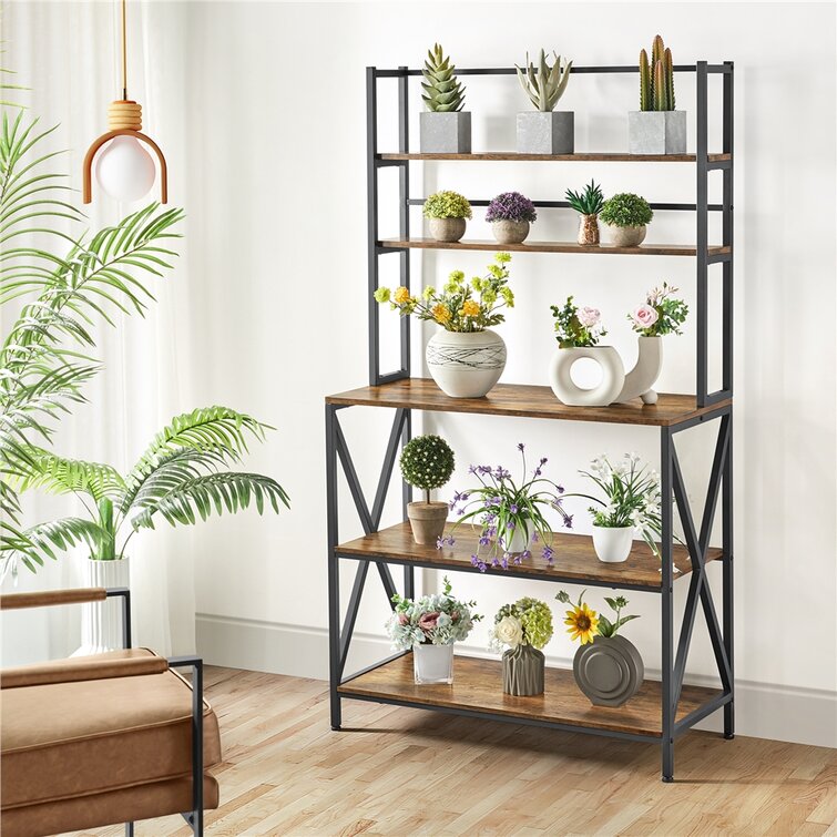 Keiwon 35.5'' Standard Baker's Rack with Microwave Compatibility