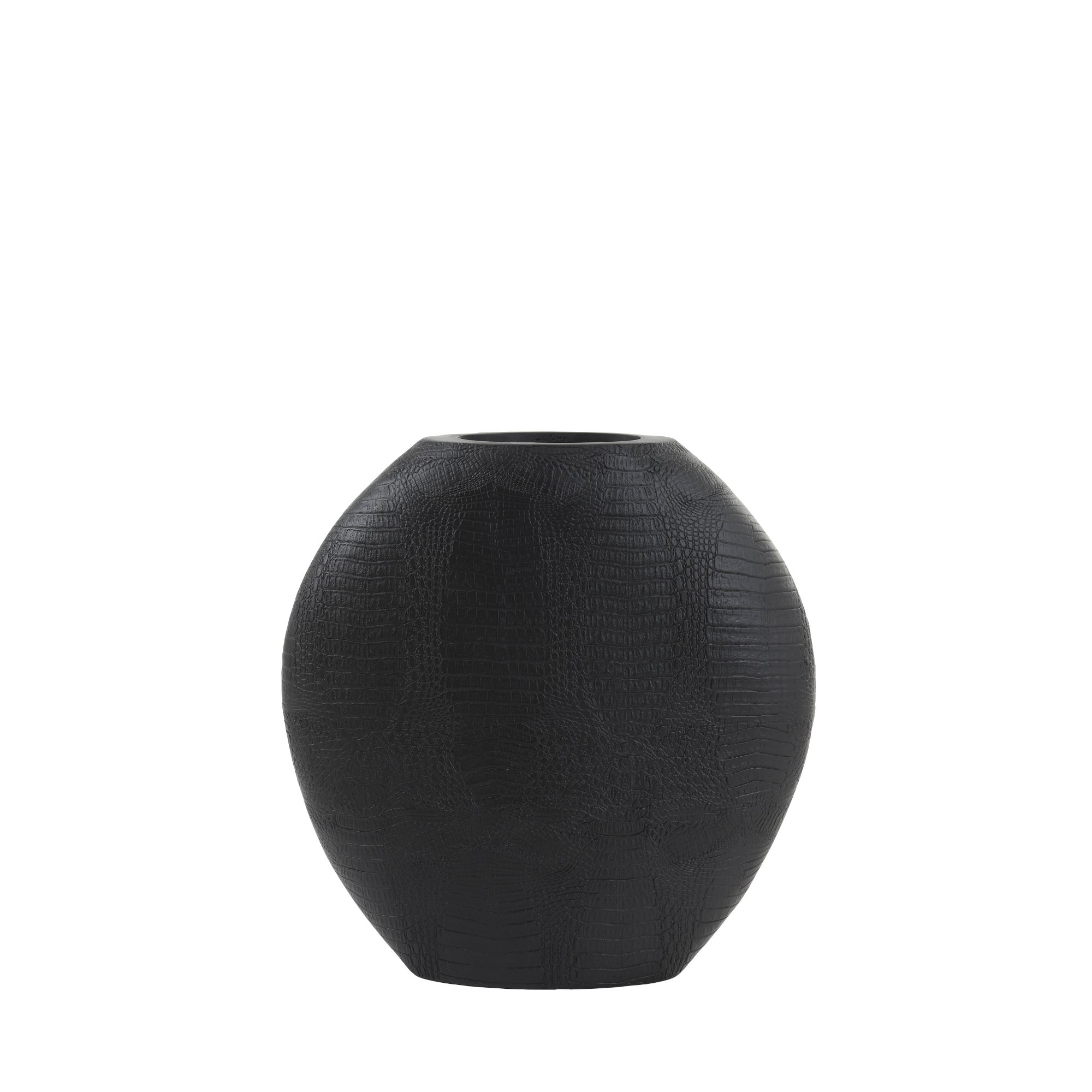 Light & Living vaas Skeld - zwart - 39x11x40cm