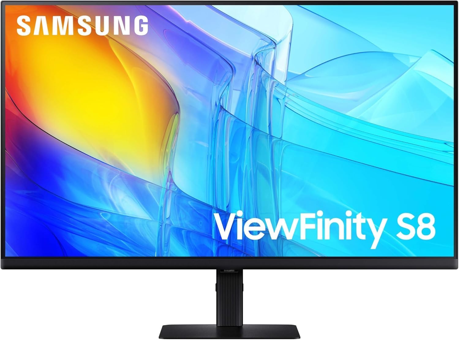 SAMSUNG 27 ViewFinity S8 (S80D) Series 4K UHD High Resolution Computer Monitor  HDR10  Multiple Ports w/ HDMI  DisplayPort  USB-A  Height Adjustable Stand  LS27D806EANXGO  2024  3Yr Warranty