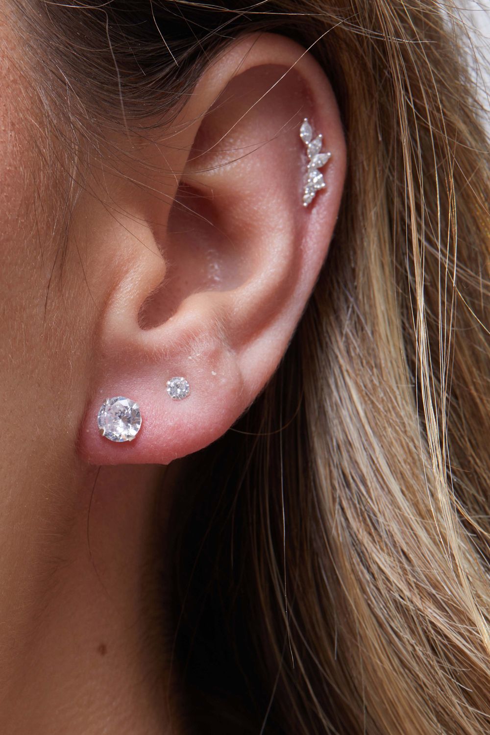 Simply Silver Sterling Silver 925 With Cubic Zirconia 6Mm Round Stud Earrings