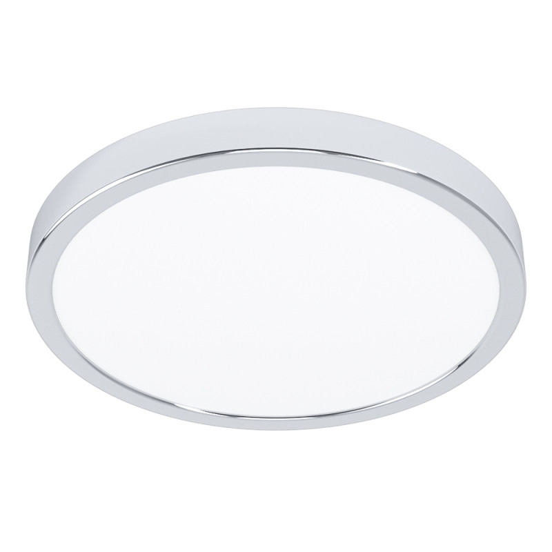 Plafonnier LED Fueva 5 chrome Ø 28,5 cm blanc neutre 2500 lm 20,5 W EGLO