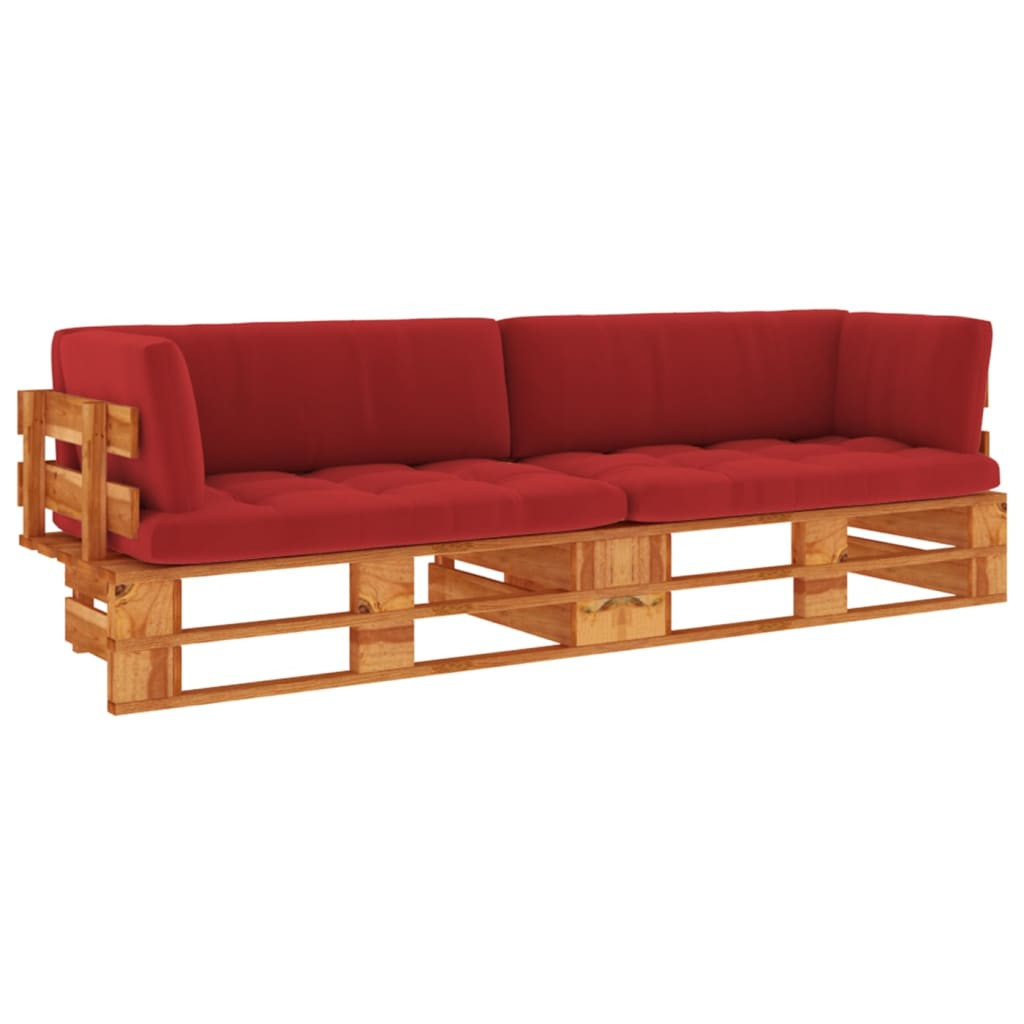 Sofa ogrodowa Brąz Drewno sosnowe Sofy 2-osobowe vidaXL