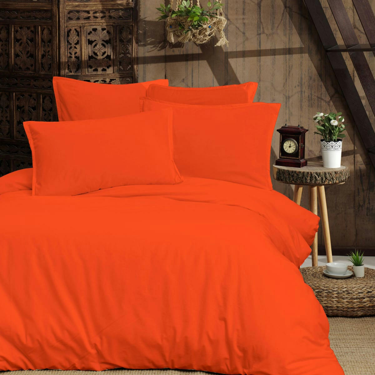 STUDIO - Housse de couette en coton  corail 260x240 cm