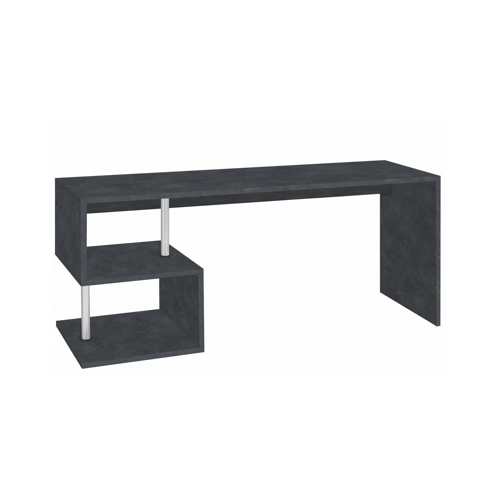 - Bureau moderne effet bois gris cendre