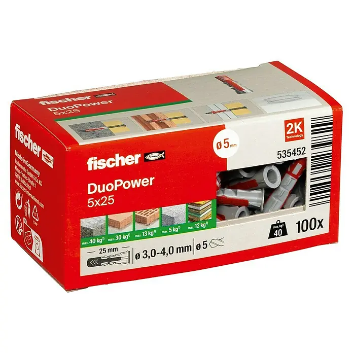 UNIVERSALPLUGG FISCHER DUOPOWER 5X25 LD 100STK