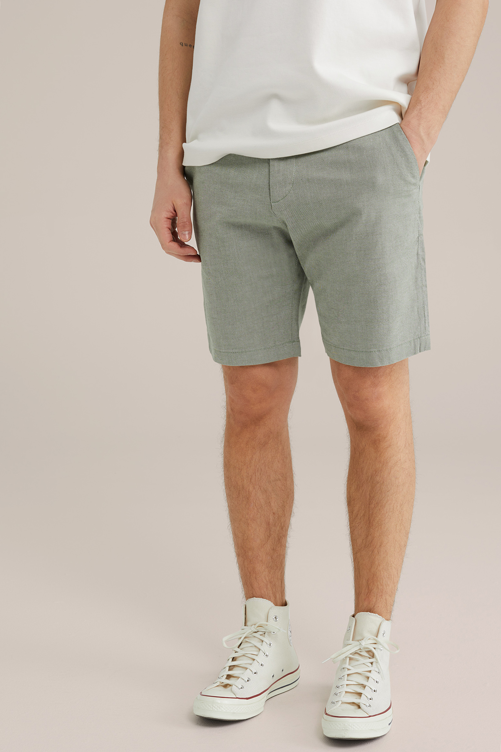 Heren regular fit chinoshort