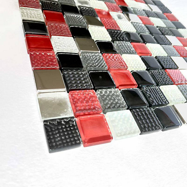 Mosaïque Verre - Mix Multicouleur - 30 x 30 cm - Carrés