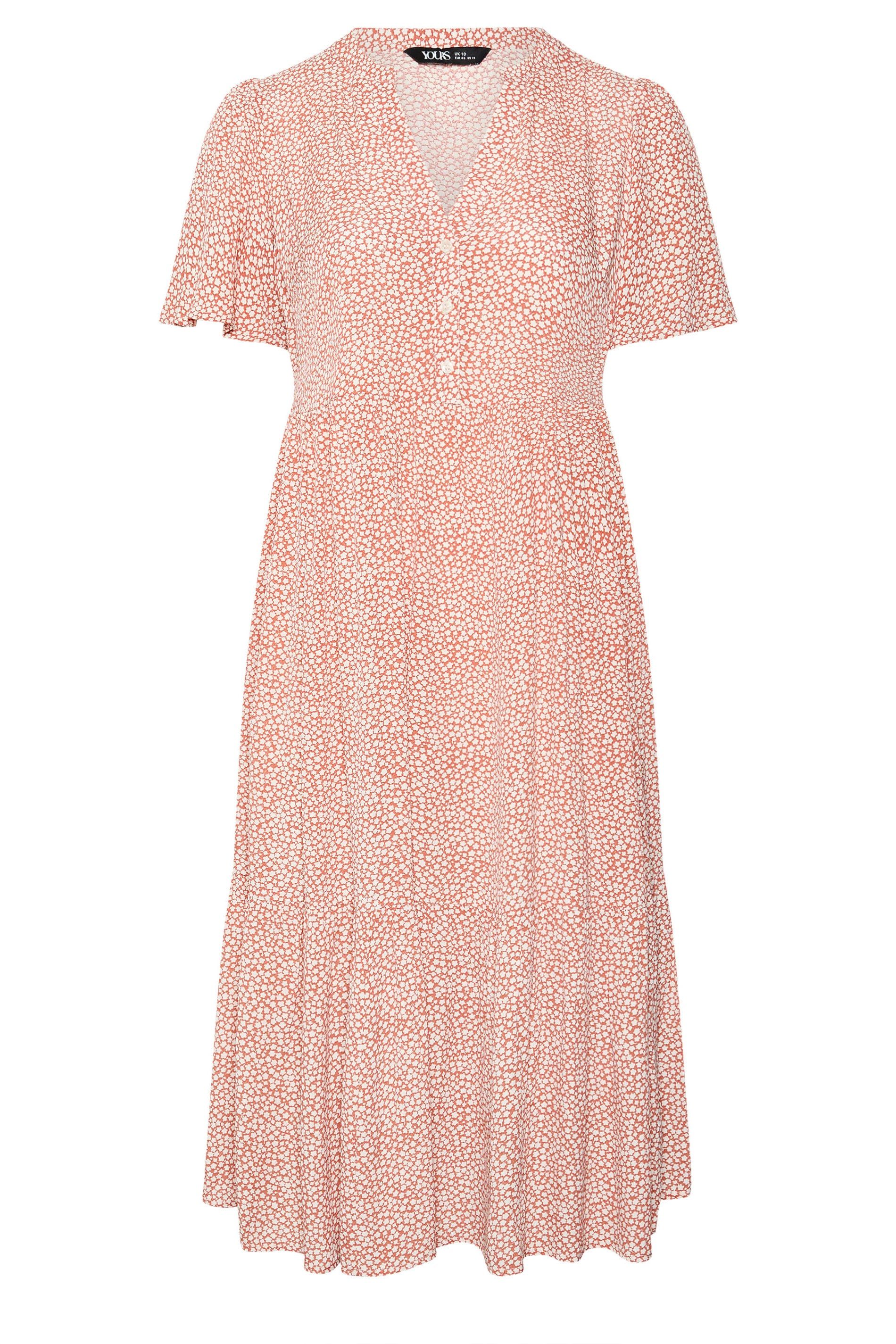 Yours Ditsy Floral Tiered Midi Dress