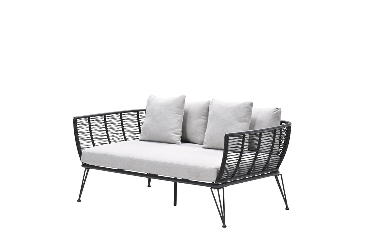 Melissa divanbed - carbon black - rope lava black - valley sand