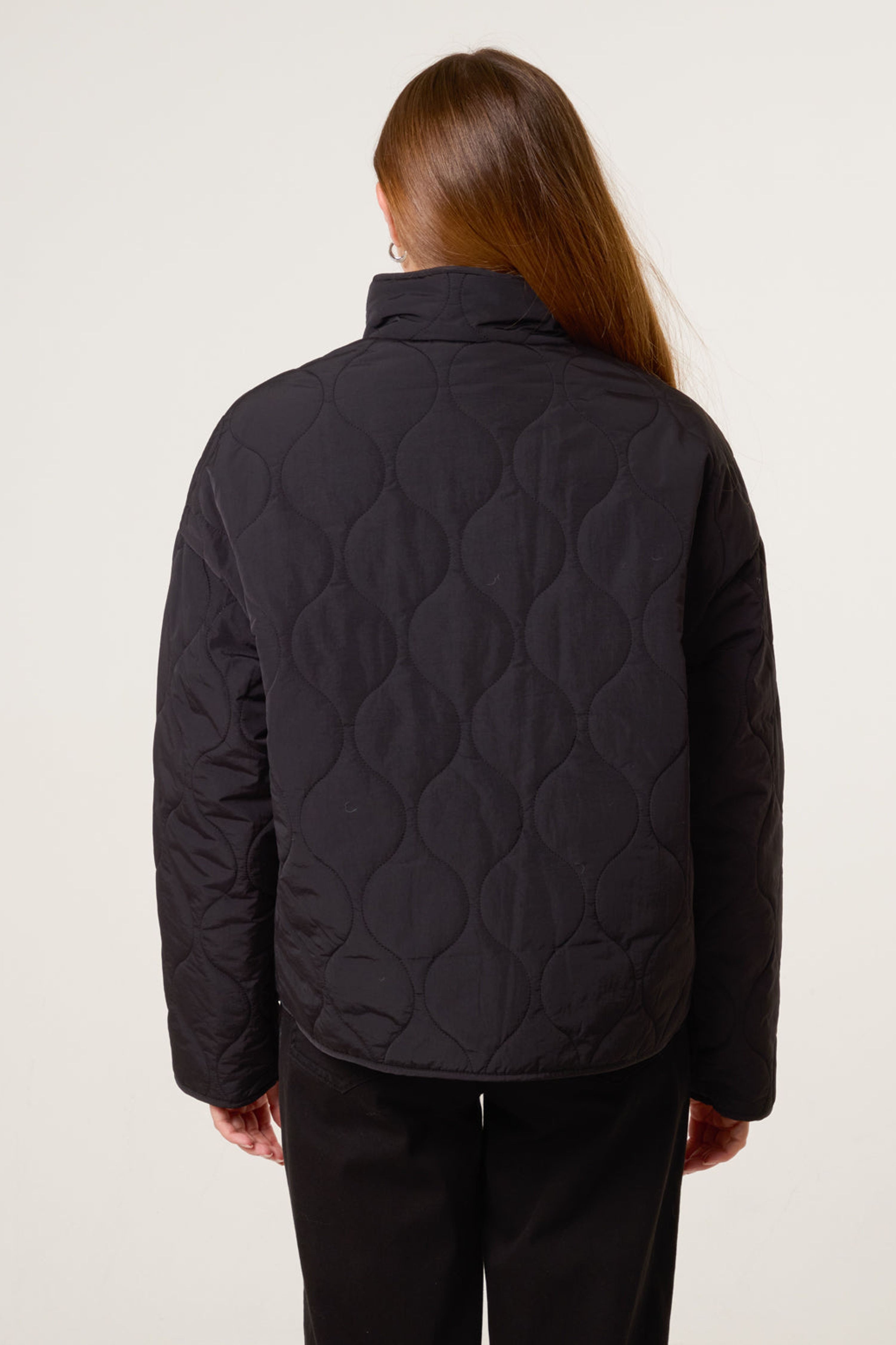 Blue Vanilla Black Quilted Jacket