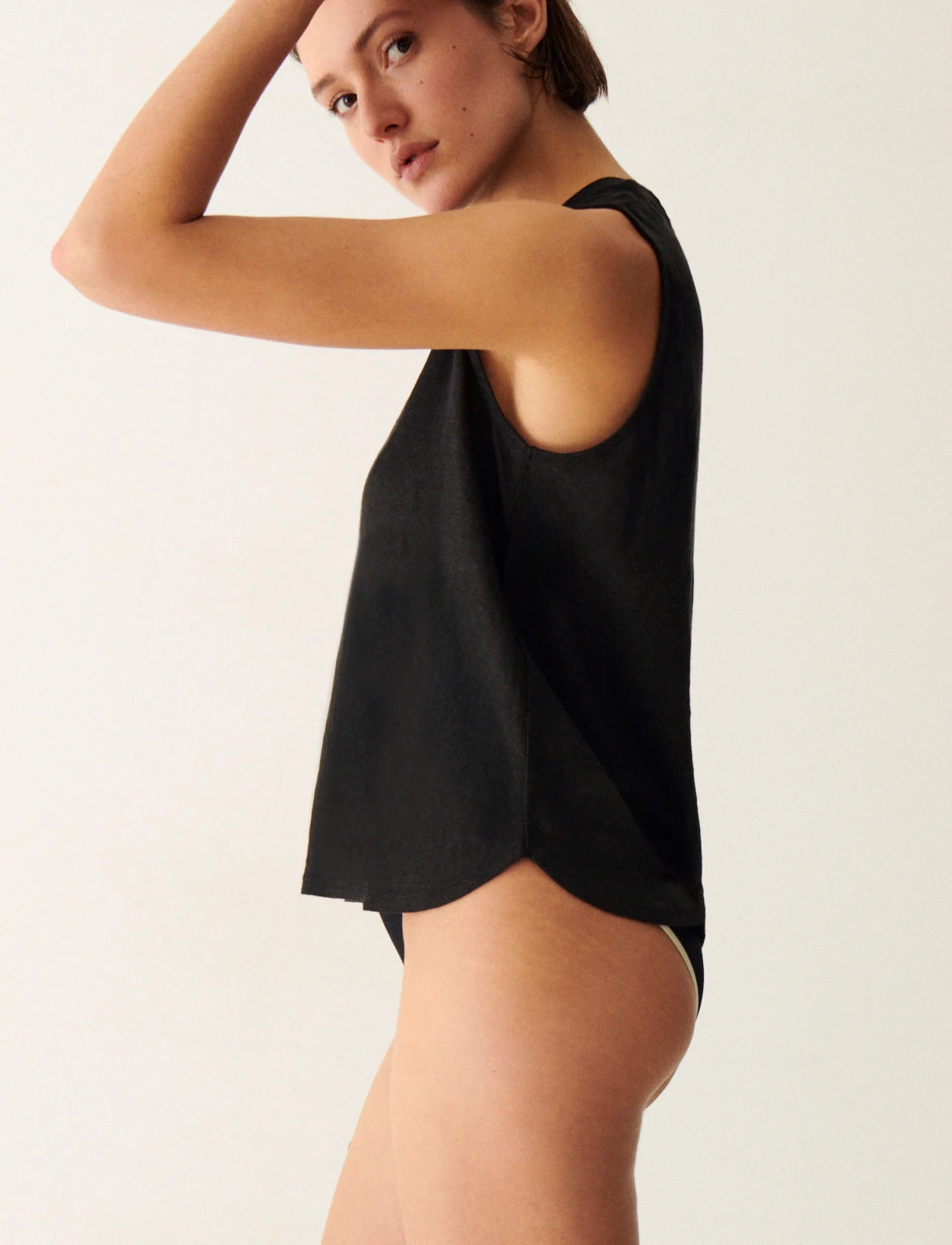 T-shirt sans manches LIN JERSEY