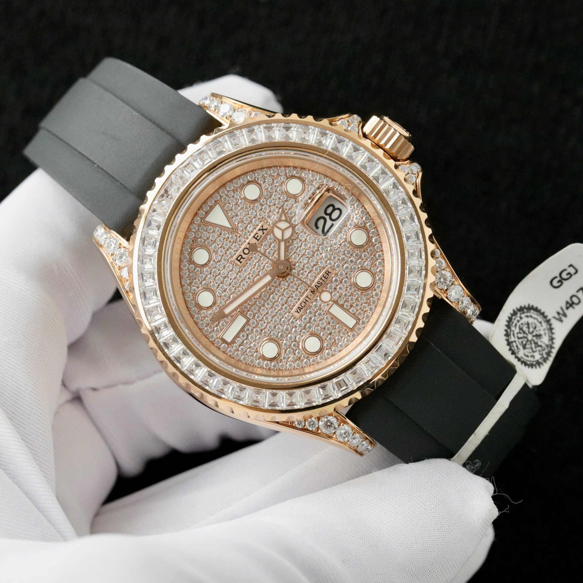 Rolex Yacht-Master RG Plated Diamond Dial 40mm Oysterflex Super Clone