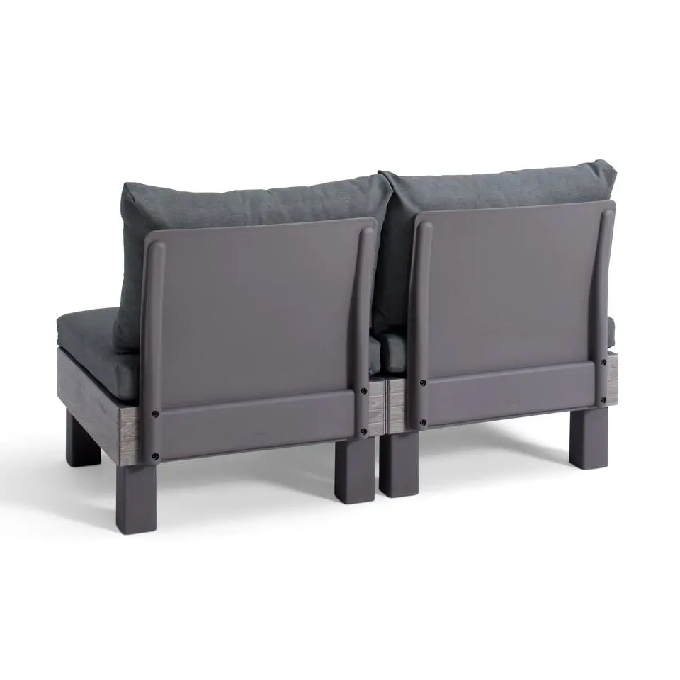 Keter Signature Elements 2-zits Loungebank - met groene kussens - Cappuccino