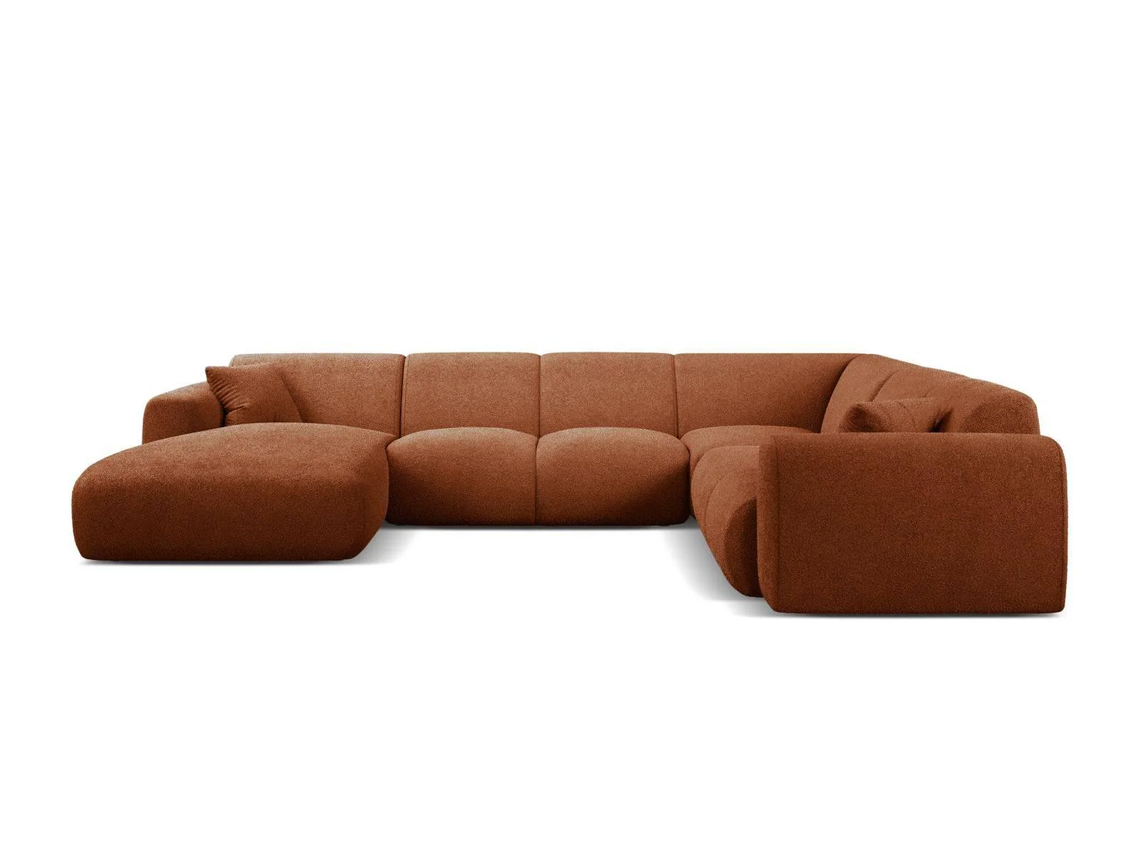 Modulaire hoekbank Molino rechts bouclé
