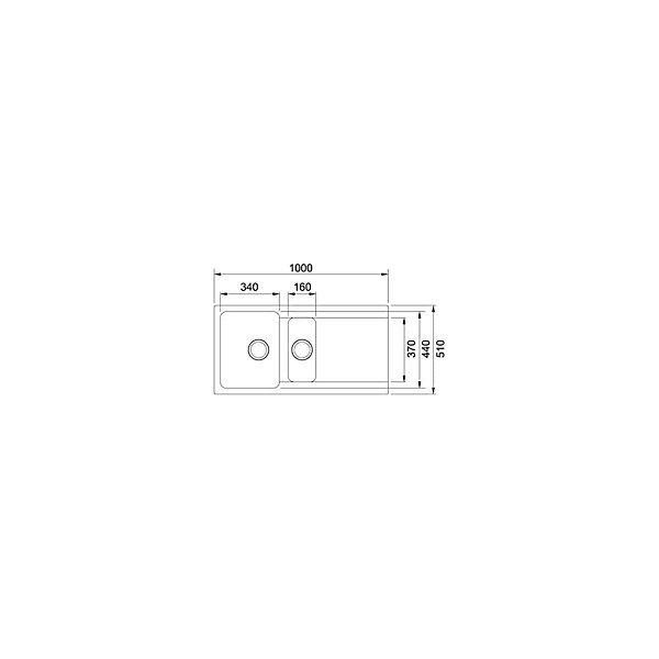 Evier Franke Orion Tectonite OID651 - Blanc Artic (Moucheté)
