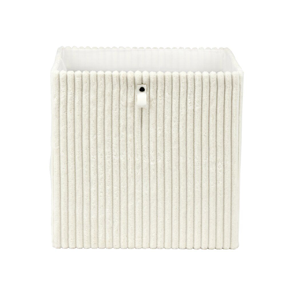 Panier de rangement 20L velours côtelé beige