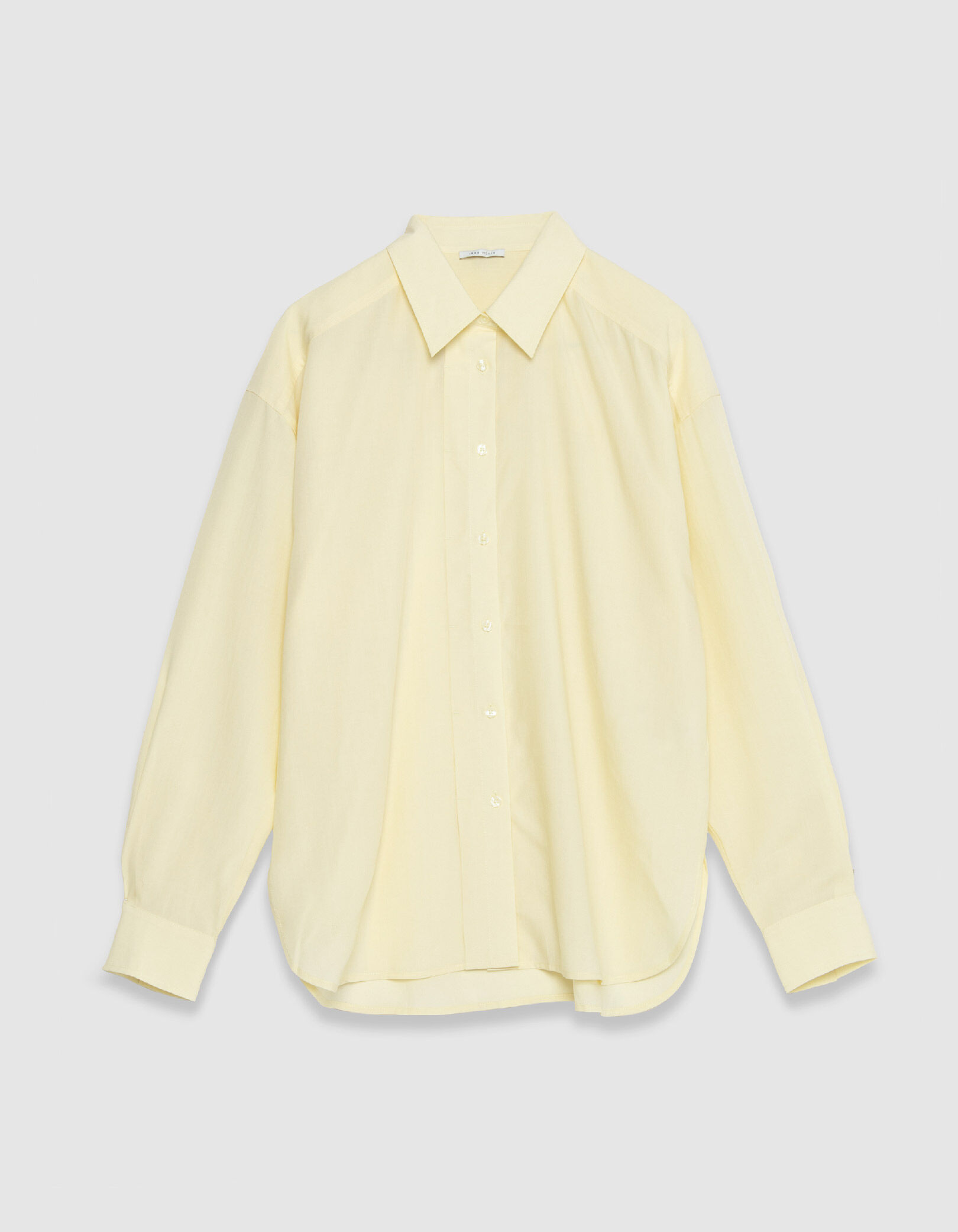 Chemise manches longues loose jaune Lyocell® Femme