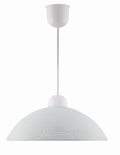 Lampa wisząca biała LUKRECJA 1xE27x60W wym: 70x30x30 cm Candellux