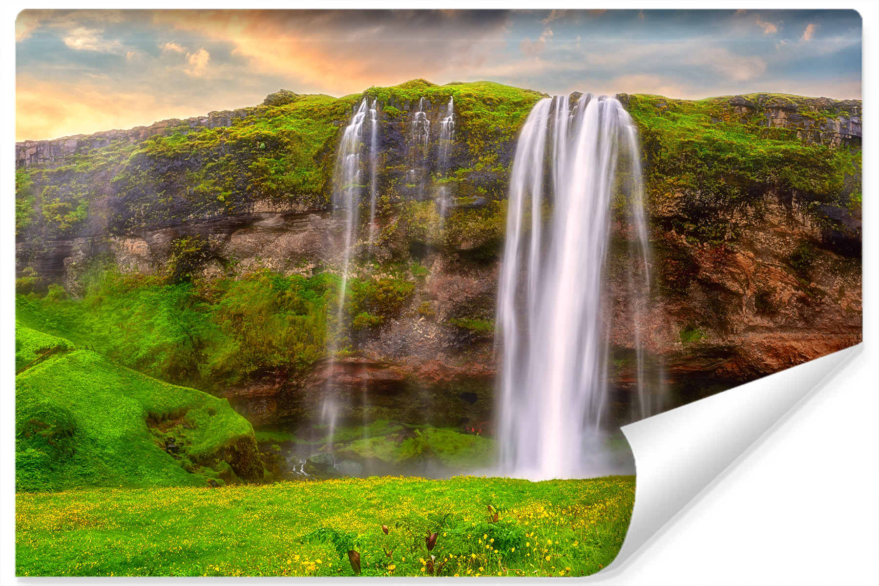 Fototapeta Klif WODOSPAD Natura Pejzaż 3D 90x60cm