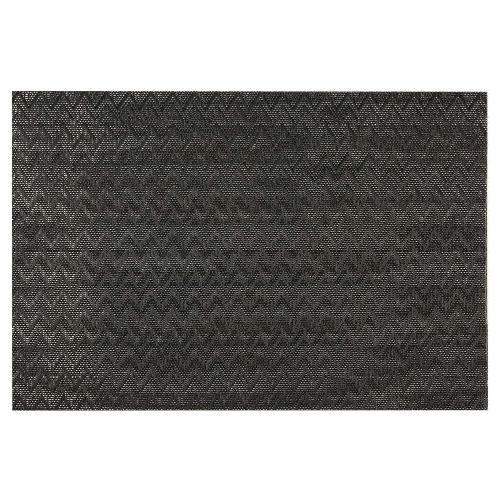 MARTIAL - Set de table noir motifs chevrons
