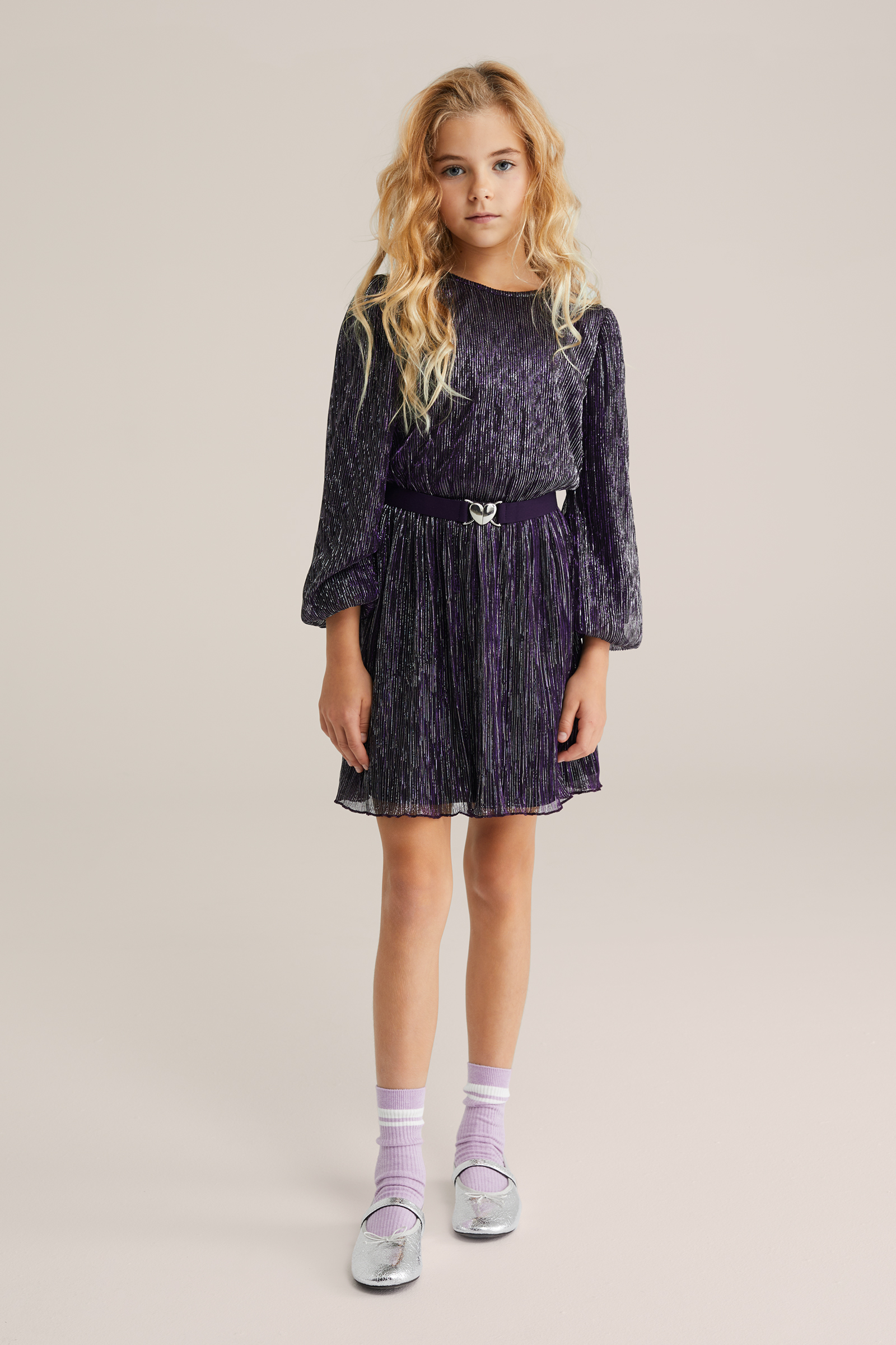 Meisjes jurk met glittergaren