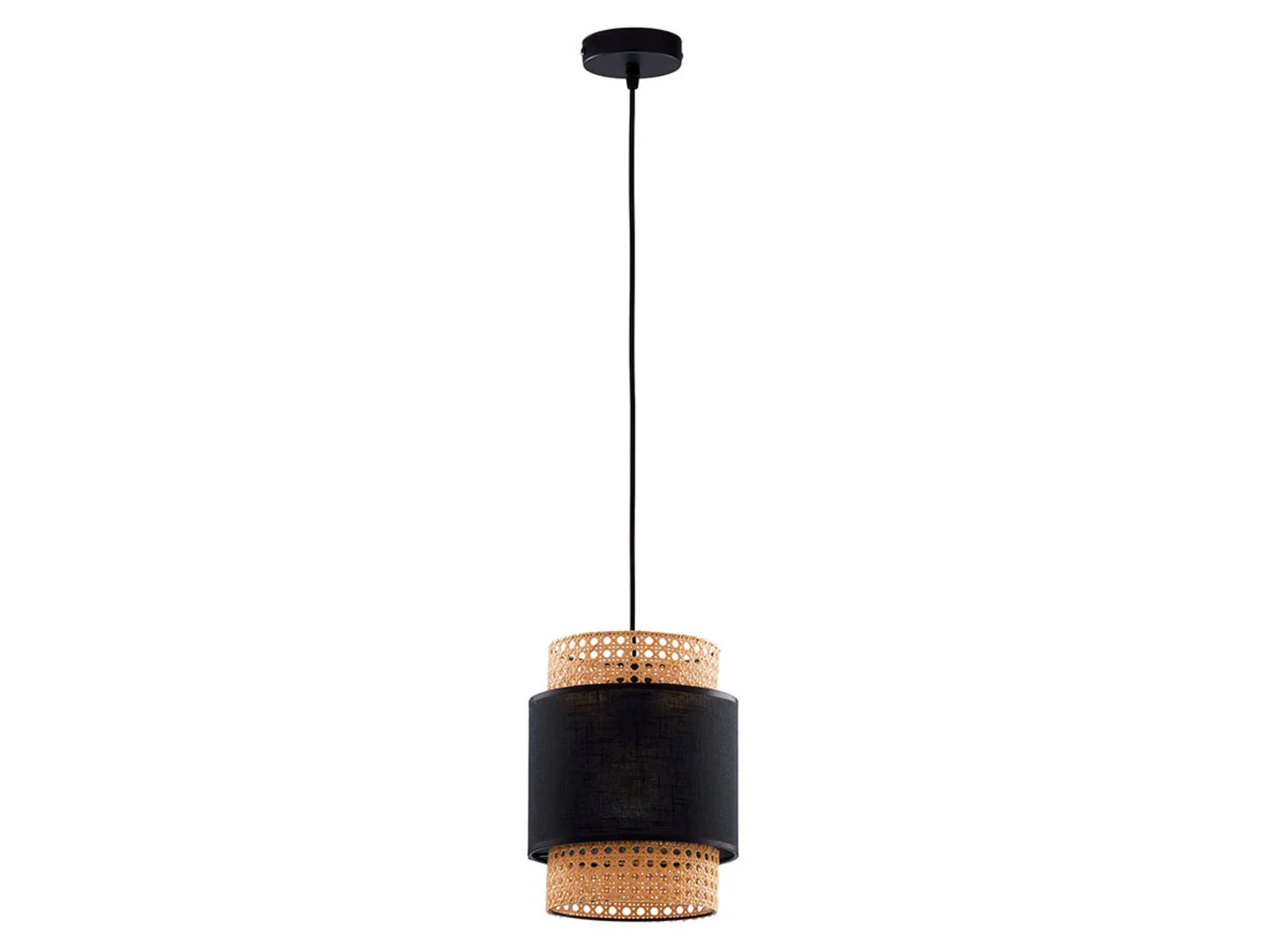 Lampa wisząca Boho Black metalowa beżowo-czarna