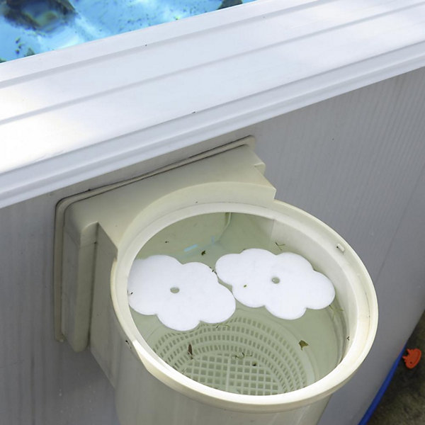 Gre Pools Lot de 6 nuages absorbants à placer dans le skimmer et permettant de fixer les graisses et les huiles de peau