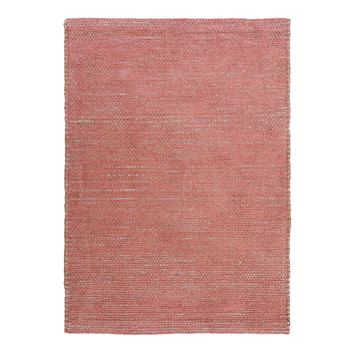 ROSTYLE - Tapis artisanal en jute et coton chenille terra cotta 160x230