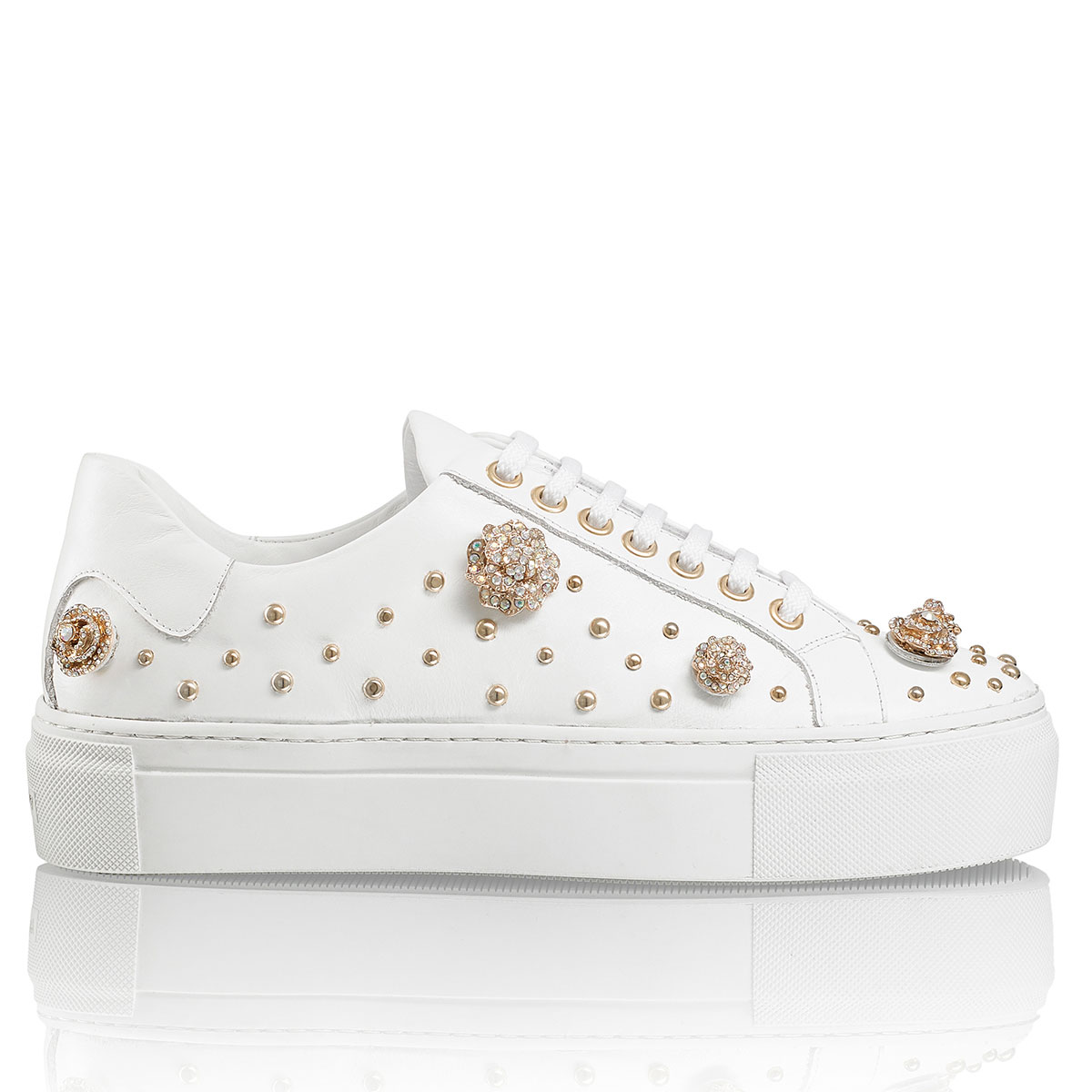 Russell & Bromley DEXTROSE Rose & Stud Low Top
