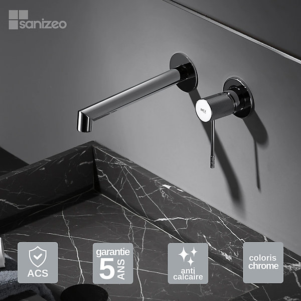 Mitigeur de Lavabo Encastré Anti-Calcaire Chrome IMEX LINE GLD038