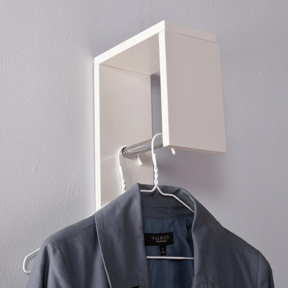 SEI Furniture Holmes Anywhere White Wall Mount Coat Tree