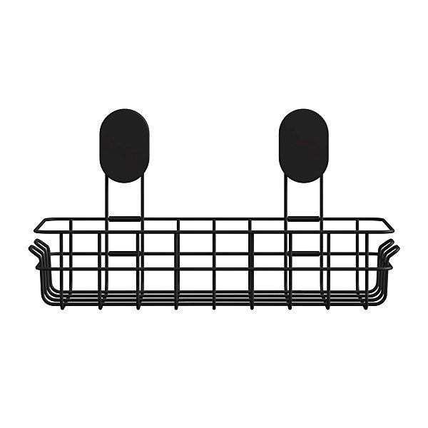 Panier de douche filaire L en acier inoxydable noir Cavally GoodHome