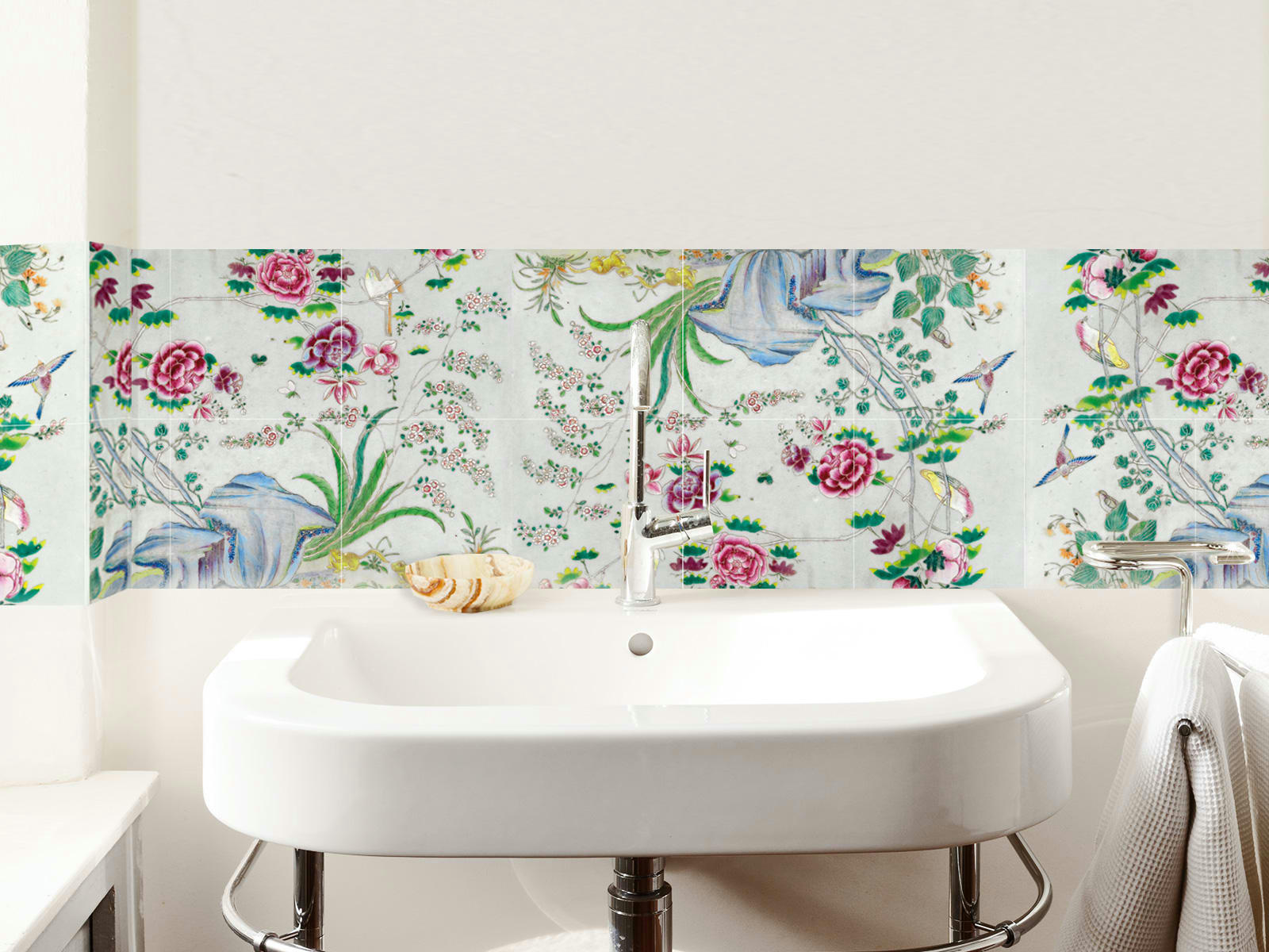 - Crédence adhésive chinoiseries gris 40cmx2m