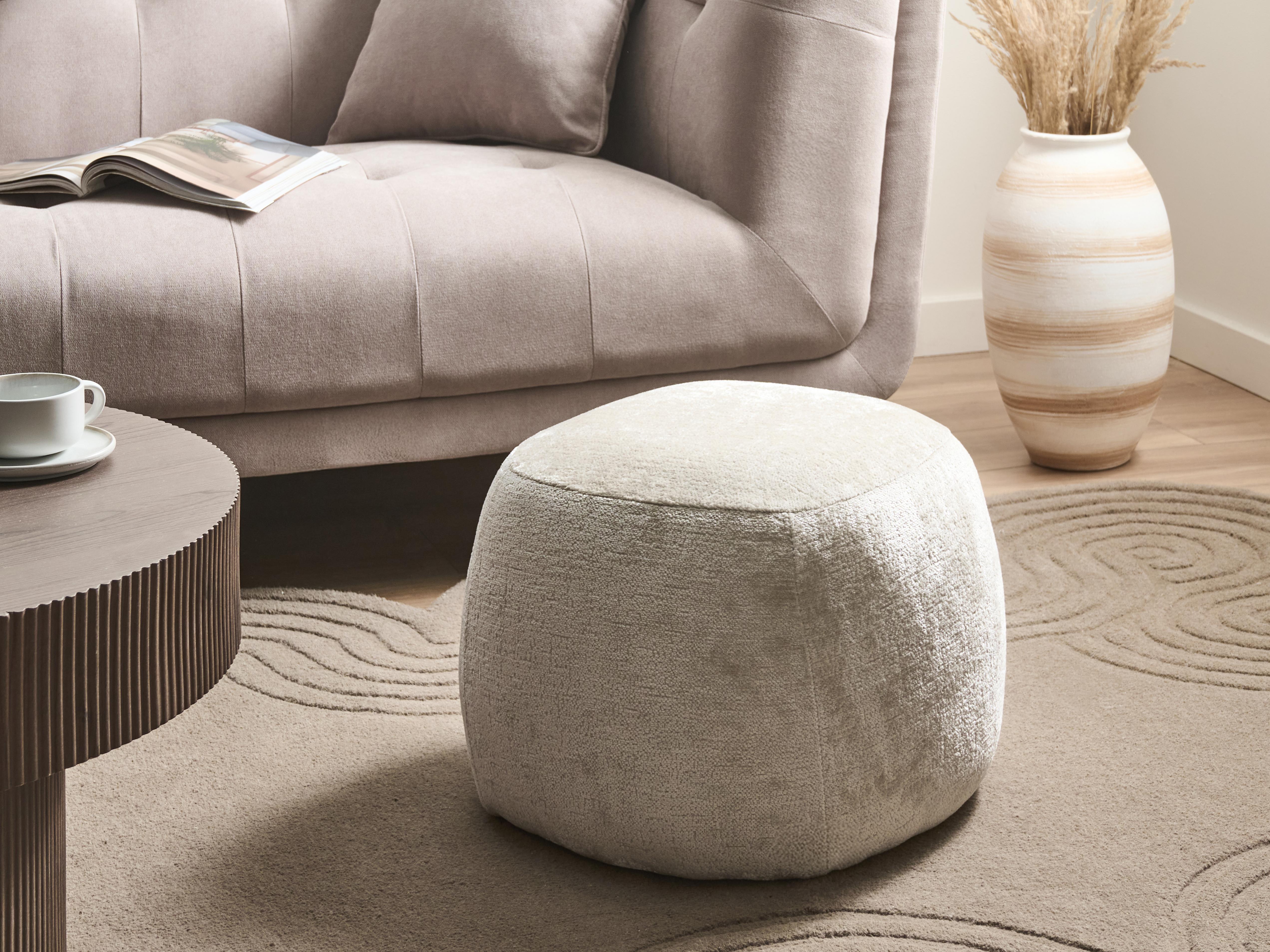 Pouffe BARRON Chenille Beige