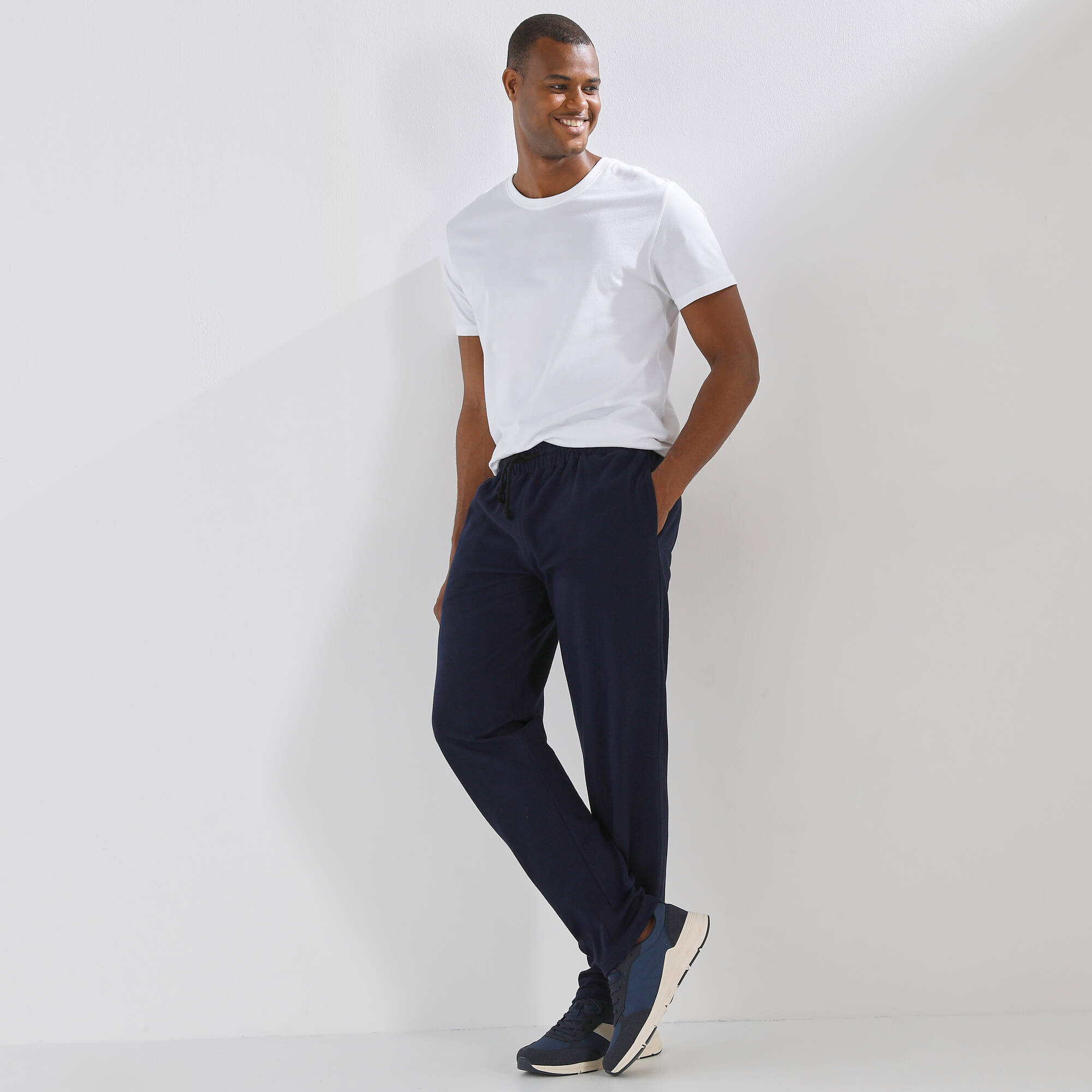 Pantalon de jogging en piqué de coton