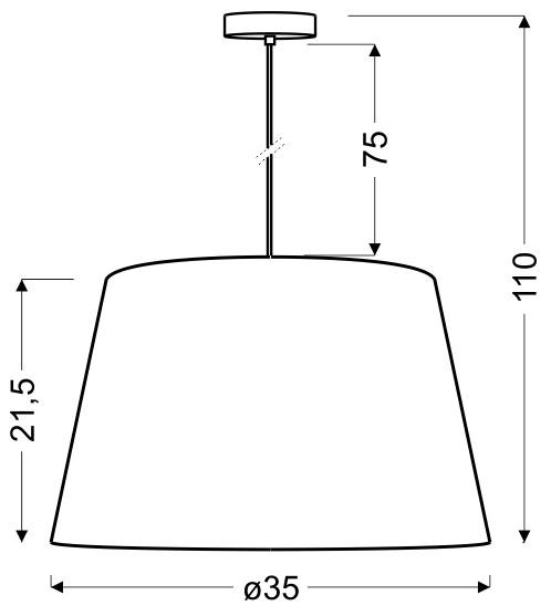 Lampa wisząca chromowana-brązowa KASZMIR 1xE27x60W Candellux