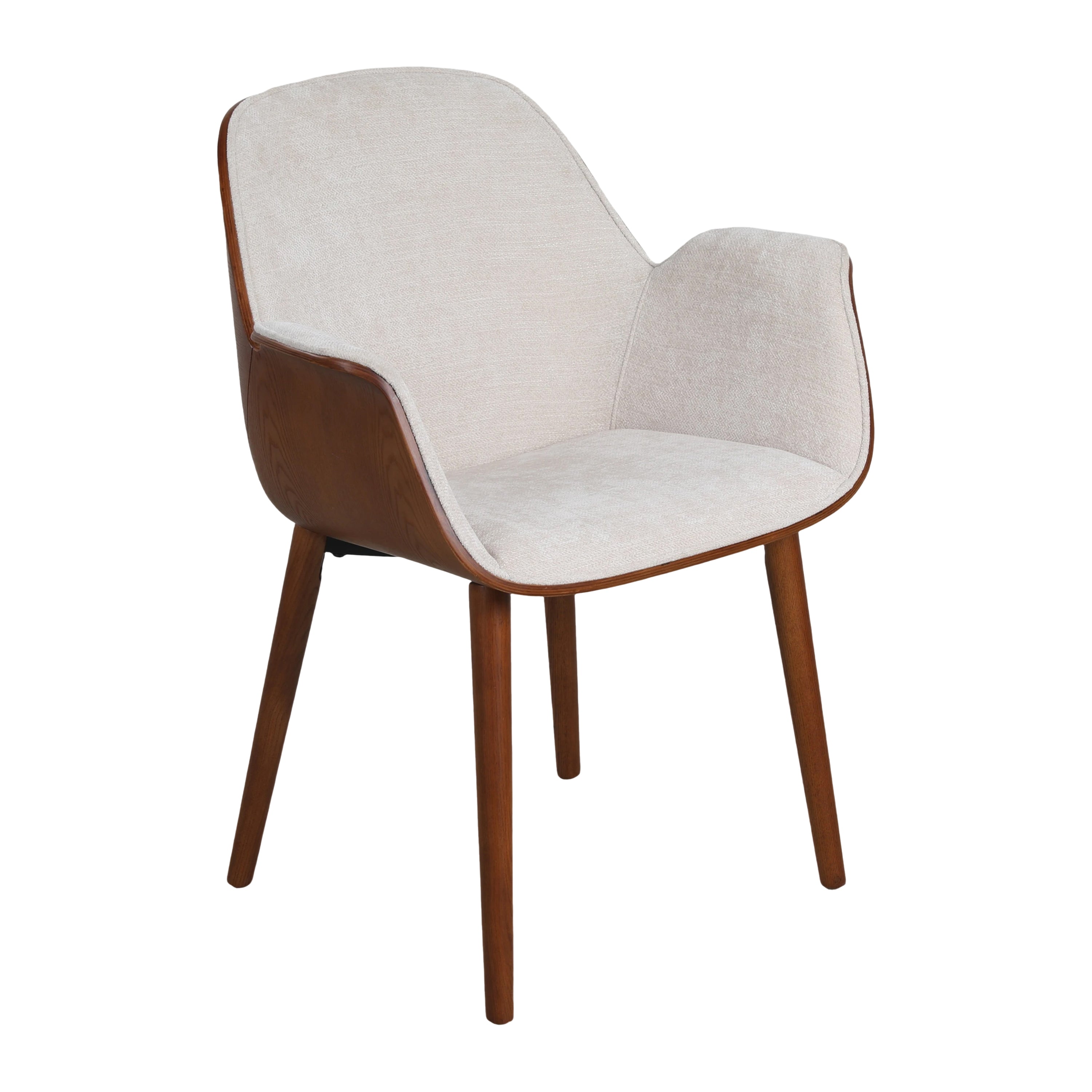 by fonQ Vinta Eetkamerstoel - Lichtgrijs / Bruin