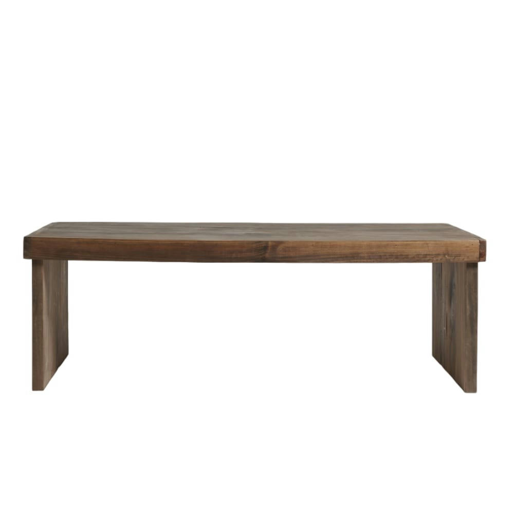 ALENKA - Table basse en bois massif récupéré de couleur beige