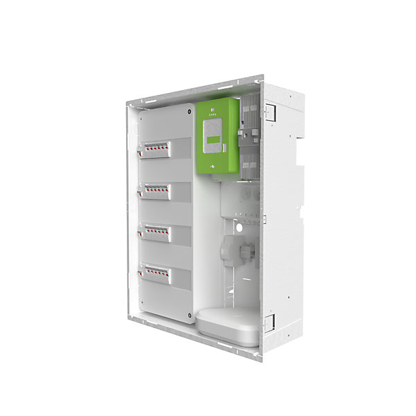 Bac d'encastrement pour GTL en acier blanc ATOLE - 2 Travées 13 modules - H. 660 mm