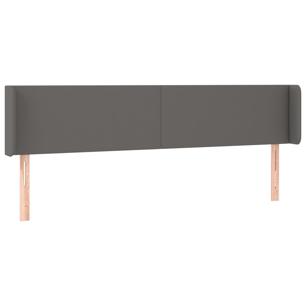 Wezgłowie Szary 163 x 16 x 78/88 cm Sztuczna skóra vidaXL