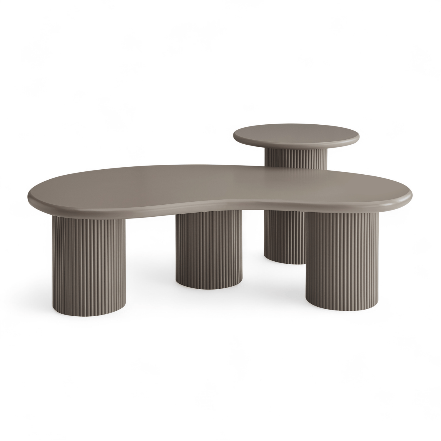 Furnhouse salontafel set Wave - Beige - Ø 50/130 cm